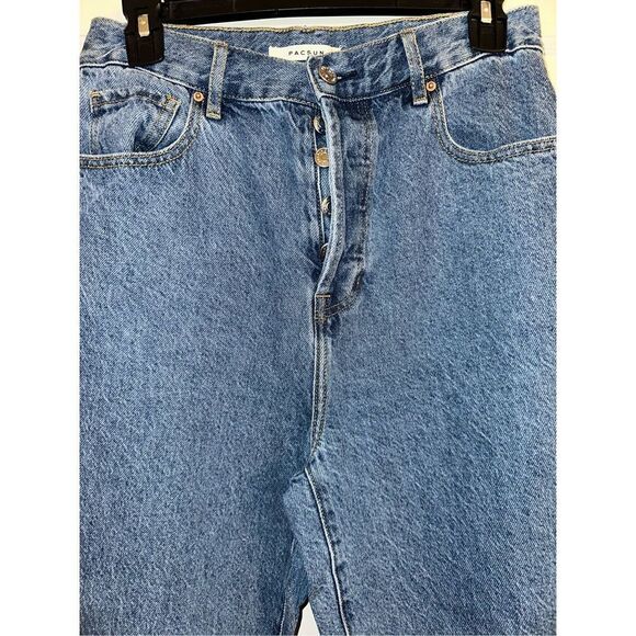 Pacsun Eco Medium Blue High Waisted Straight Leg Jeans size 29 - Picture 3 of 6